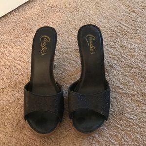 Sparkly open back Heels